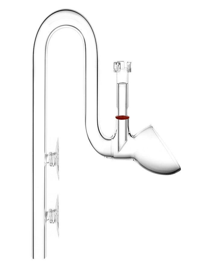JARDLI Glass Lily Pipe Outflow with Surface Skimmer for Planted Tank Aquarium (17mm for 16/22mm (5/8'' i.d.) tubing) - Image 1